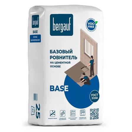 Bergauf BASE 25кг - ровнитель для пола на цементной основе