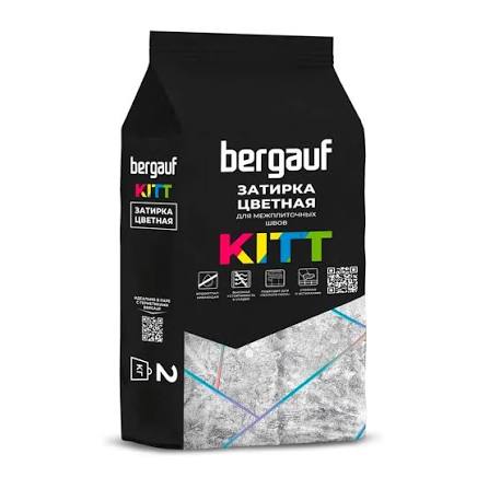Bergauf KITT - 2 кг затирка ЧЕРНАЯ графит для межплиточных швов