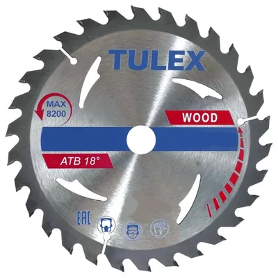 Диск пильный TULEX 8015125-36, ОПТИМАЛЬНЫЙ РЕЗ, по дереву, 125х22,23мм, 36Т
