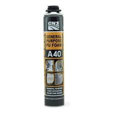 Пена монтажная GNS A40 All Purpose PU Foam, пистолетная, 750 мл / 800 г