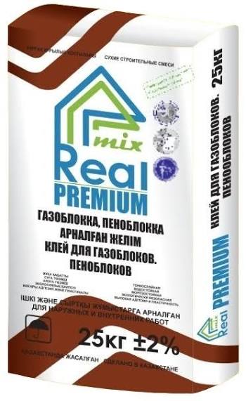 Клей для газоблоков,пеноблоков REAL MIX 25 кг