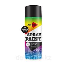 Краска-спрей черная глянцевая AIM-ONE Spray paint 39 black gloss SP-GB39, 450ml