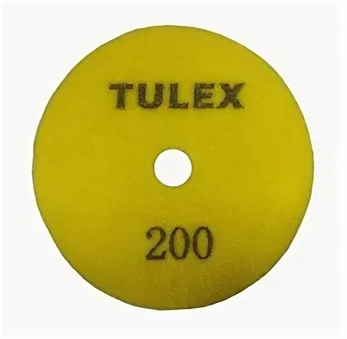 Круг алмазный гибкий шлифовальный TULEX 851011-200 на велкро основе, сухое шлифование, 100мм, P200