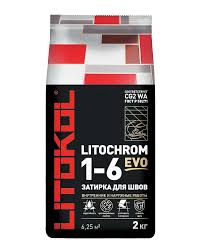 Затирка для швов плитки цементная LITOKOL LITOCHROM 1-6 EVO, LE 145 черный уголь, 2 кг