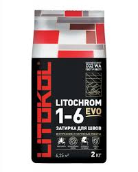 Затирка для швов плитки цементная LITOKOL LITOCHROM 1-6 EVO, LE 210 карамель (светло-коричневая), 2 кг