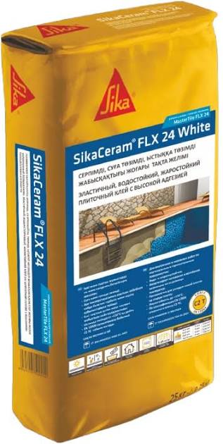 Клей для мозаики и мрамора SikaCeram FLX 24 (MasterTile FLX 24) белый, 25 кг